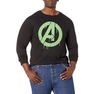 Marvel Big & Tall Klasik Oozing Avengers Üst Kısa Kollu Siyah Erkek T-shirt
