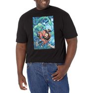 Marvel Big & Tall Klasik Örümcek Adam Kaçışı Jan19 Black Erkek T-shirt