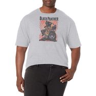 Marvel Big & Tall Klasik Panthers of Black Üst Kısa Kollu Siyah Erkek T-shirt