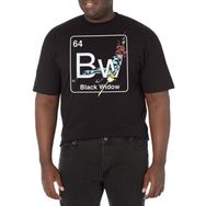 Marvel Big & Tall Klasik Periyodik Kara Dul Üst Kısa Kollu Siyah Erkek T-shirt