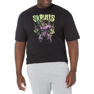 Marvel Big & Tall Klasik Pile of Skrull Üst Kısa Kollu Siyah Erkek T-shirt