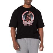 Marvel Big & Tall Klasik Scarlet Circles Üst Kısa Kollu Siyah Erkek T-shirt