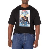 Marvel Big & Tall Klasik Shatter-Star Üst Kısa Kollu Siyah Erkek T-shirt