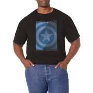 Marvel Big & Tall Klasik Shield Camp Black Erkek T-shirt