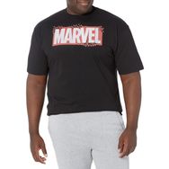 Marvel Big & Tall Klasik Small Blocks Black Erkek T-shirt