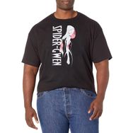 Marvel Big & Tall Klasik Spider Gwen Black Erkek T-shirt