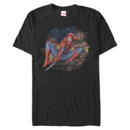 Marvel Big & Tall Klasik Spider Jump Black Erkek T-shirt