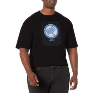 Marvel Big & Tall Klasik Thor Hex Black Erkek T-shirt