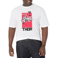 Marvel Big & Tall Klasik Thor Kanji Üst Kısa Kollu Beyaz Erkek T-shirt