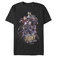 Marvel Big & Tall Life Fight Black Erkek T-shirt