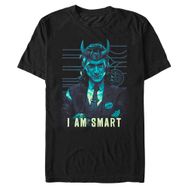Marvel Big & Tall Loki I Am Smart Üst Kısa Kollu Siyah Erkek T-shirt
