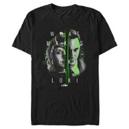 Marvel Big & Tall Loki Sylvie Portre Üst Kısa Kollu Siyah Erkek T-shirt