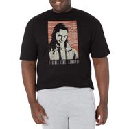 Marvel Big & Tall Loki Time Always Üst Kısa Kollu Siyah Erkek T-shirt