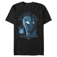 Marvel Big & Tall Man: No Way Home Spider Parker Üst Kısa Kollu Siyah Erkek T-shirt