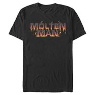 Marvel Big & Tall Molten Man Melt Üst Kısa Kollu Siyah Erkek T-shirt