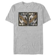 Marvel Big & Tall Moon Knight Playing Card Side Üst Kısa Kollu Athletic Heather Erkek T-shirt