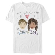 Marvel Big & Tall Peter and Mj Üst Kısa Kollu Beyaz Erkek T-shirt