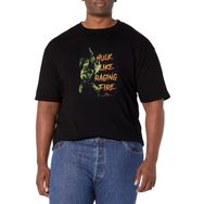 Marvel Big & Tall Raging Fire Üst Kısa Kollu Siyah Erkek T-shirt