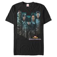 Marvel Big & Tall Shutter Faces Üst Kısa Kollu Siyah Erkek T-shirt