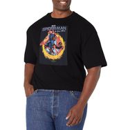 Marvel Big & Tall Spider-Man: No Way Home Yazılı İsimler Üst Kısa Kollu Siyah Erkek T-shirt