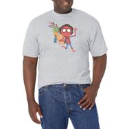 Marvel Big & Tall Spidey Abroad Üst Kısa Kollu Athletic Heather Erkek T-shirt