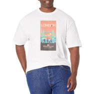 Marvel Big & Tall Spidey Home London Üst Kısa Kollu Beyaz Erkek T-shirt