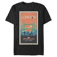 Marvel Big & Tall Spidey Home London Üst Kısa Kollu Siyah Erkek T-shirt