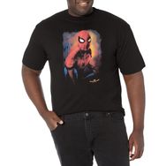 Marvel Big & Tall Spidey Smoke Üst Kısa Kollu Siyah Erkek T-shirt
