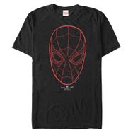 Marvel Big & Tall Spidy Face Üst Kısa Kollu Siyah Erkek T-shirt