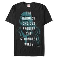 Marvel Big & Tall Strong Will Üst Kısa Kollu Siyah Erkek T-shirt