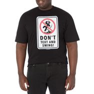 Marvel Big & Tall Text and Swing Üst Kısa Kollu Siyah Erkek T-shirt