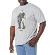 Marvel Big & Tall Thanos Boya Üst Kısa Kollu Athletic Heather Erkek T-shirt