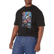 Marvel Big & Tall Thanos Enemies Üst Kısa Kollu Siyah Erkek T-shirt