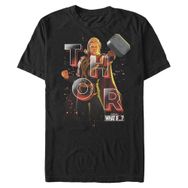 Marvel Big & Tall Thor If Üst Kısa Kollu Siyah Erkek T-shirt