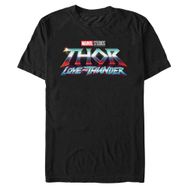 Marvel Big & Tall Thor: Love Thunder Logolu Üst Kısa Kollu Siyah Erkek T-shirt