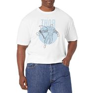 Marvel Big & Tall Thor Simplicity Üst Kısa Kollu Beyaz Erkek T-shirt