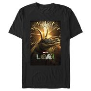 Marvel Big & Tall Timsah Loki Poster Üst Kısa Kollu Siyah Erkek T-shirt