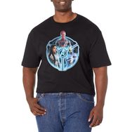 Marvel Big & Tall Trio Sigil Üst Kısa Kollu Siyah Erkek T-shirt