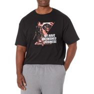 Marvel Big & Tall Unfinished Business Üst Kısa Kollu Siyah Erkek T-shirt