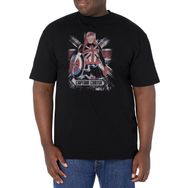 Marvel Big & Tall Union Jacked Üst Kısa Kollu Siyah Erkek T-shirt
