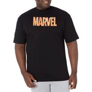 Marvel Big & Tall Universe Logolu Jack O Lantern Fill Üst Kısa Kollu Siyah Erkek T-shirt
