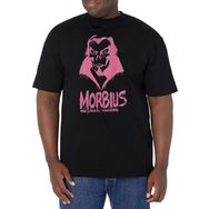 Marvel Big & Tall Universe Morbius Boya Üst Kısa Kollu Siyah Erkek T-shirt
