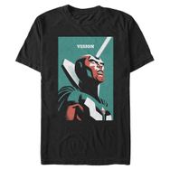Marvel Big & Tall Universe Simplistic Vision Üst Kısa Kollu Siyah Erkek T-shirt
