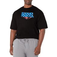 Marvel Big & Tall Universe Star Logolu Üst Kısa Kollu Siyah Erkek T-shirt
