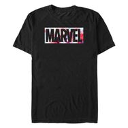 Marvel Big & Tall Universe USA Dye Logolu Üst Kısa Kollu Siyah Erkek T-shirt