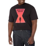 Marvel Big & Tall Widow Forever Black Erkek T-shirt