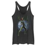 Marvel Black Panther Wakanda Forever Nakia Shield Hızlı Moda Racerback Kolsuz Siyah Funda Kadın Atlet
