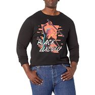 Marvel Büyük ve Uzun Grafik Kara Dul Üst Kısa Kollu Siyah Erkek T-shirt
