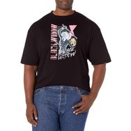 Marvel Büyük ve Uzun Kara Dul Retro Üst Kısa Kollu Siyah Erkek T-shirt