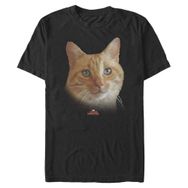 Marvel Büyük ve Uzun Kedi Yüzü Üst Kısa Kollu Siyah Erkek T-shirt